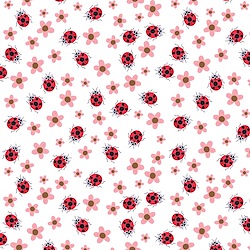 White/Red - Lady Bugs